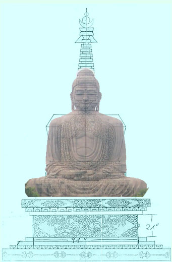 buddha on stupa design